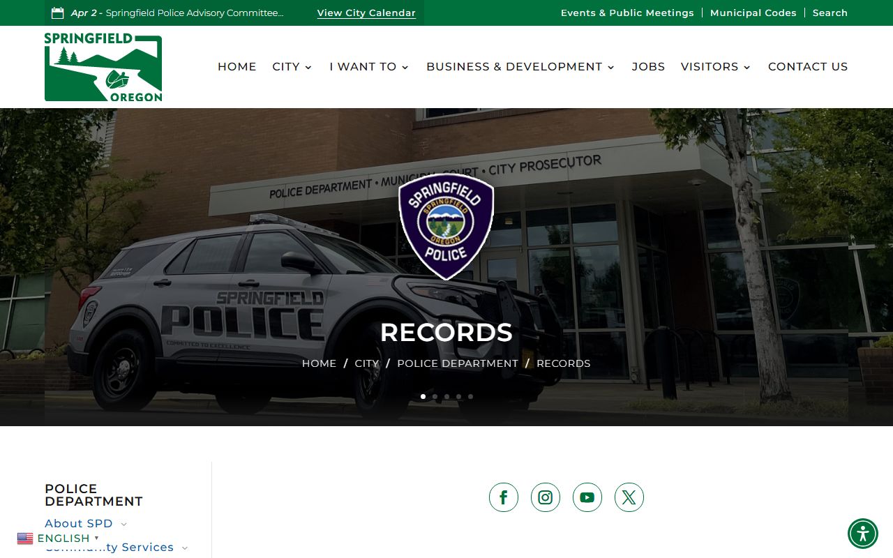 Springfield Police Records Unit processing area