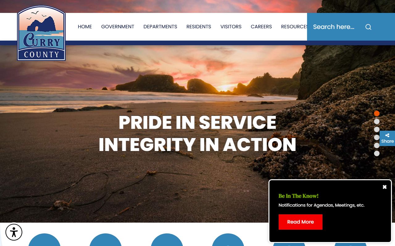 Curry County government website for warrant records and sheriff contact