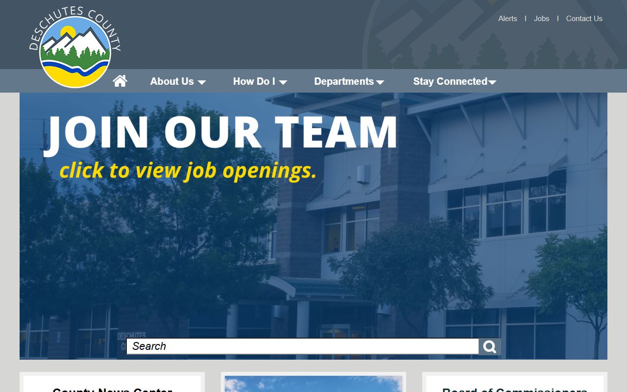 Deschutes County government website for warrant records and sheriff information