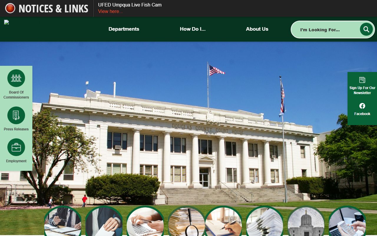 Douglas County government website for public records and warrant information