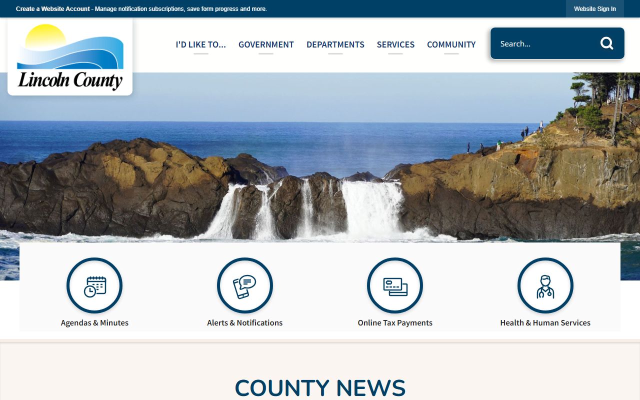 Lincoln County government website for warrant records