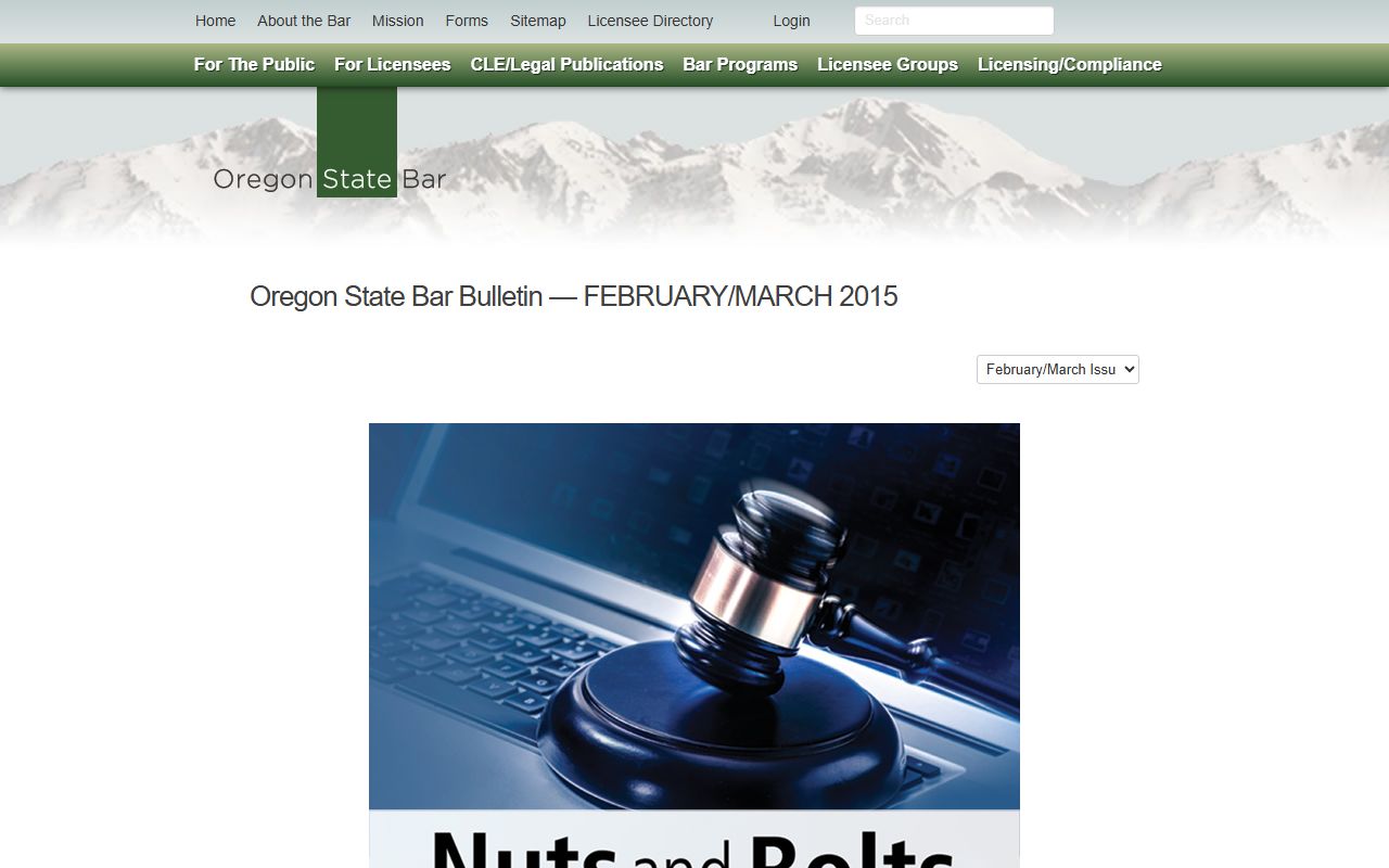 Oregon State Bar eCourt information for warrant records